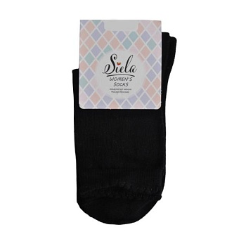 foto шкарпетки жіночі siela rt1312-053 класичні, чорні, розмір 36-39