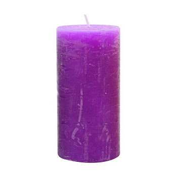 foto цилиндрическая свеча candlesense decor rustic фиолетовая, диаметр 6 см, высота 12 см