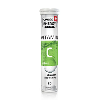foto харчова добавка вітаміни шипучі swiss energy vitamin с 550 мг, 20 шт