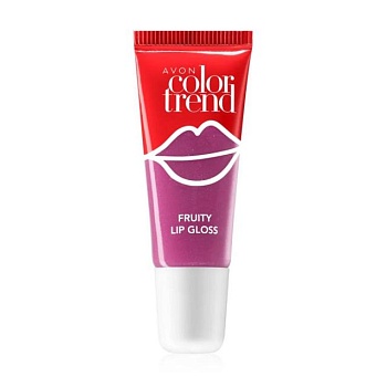 foto блеск для губ avon color trend fruity lip gloss фруктовый, ягодка, 10 мл