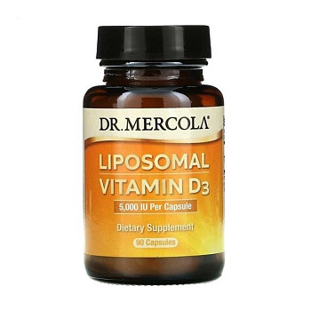 foto диетическая добавка витамины в капсулах dr. mercola liposomal vitamin d3 липосомальный витамин d3, 5000 ме, 90 шт