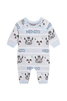 foto kenzo kids хлопковый комбинезон для младенцев