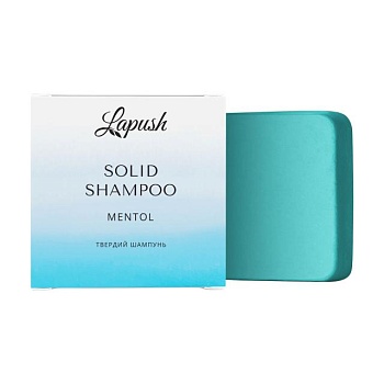 foto твердий шампунь для волосся lapush solid shampoo mentol, 100 г