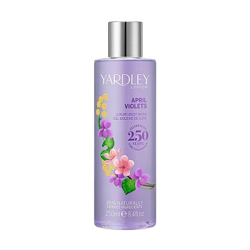 foto парфумований гель для душу yardley april violets luxury body wash жіночий, 250 мл