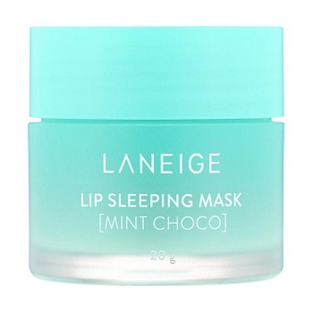foto ночная восстанавливающая маска для губ laneige lip sleeping mask mint choco, 20 г