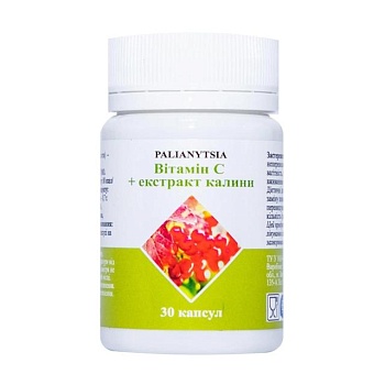 foto диетическая добавка витамины в таблетках palianytsia витамин с + экстракт калины, 30 шт