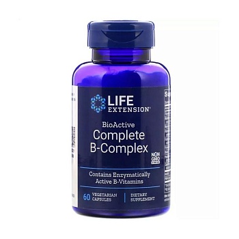 foto харчова добавка вітаміни в капсулах life extension bioactive complete b-complex комплекс вітамінів групи в, 60 шт