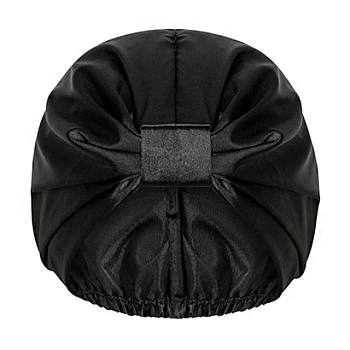 foto атласная шапочка для волос во время сна glov anti-frizz satin hair bonnet black, 1 шт
