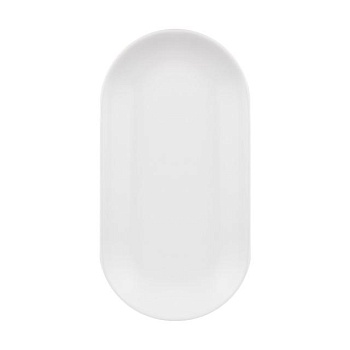 foto блюдо ardesto lucca керамічне, овальне, white, 25*13 см (ar2925wmp)