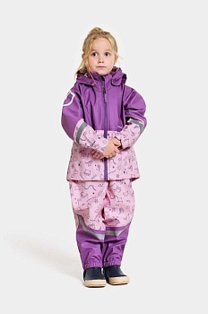 foto дитячий комбінезон didriksons waterman pr kids 8 колір фіолетовий
