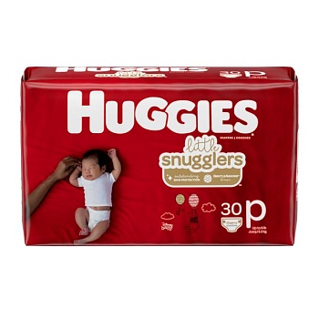 foto уцінка! підгузки huggies little snugglers рreemie, розмір 0 (до 3 кг), 30 шт