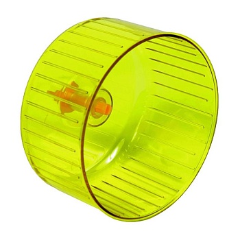 foto колесо-барабан для хомяков природа, желтое, 14 см (pr240264)