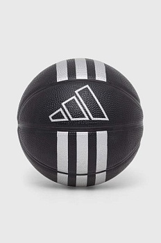 foto мяч adidas performance 3-stripes rubber mini цвет чёрный