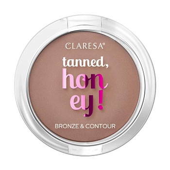 foto бронзер для лица claresa tanned honey! bronze & contour 12 versatile, 10 г