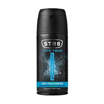 foto чоловічий дезодорант-спрей str8 live true 48h freshness deodorant body spray, 150 мл