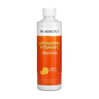 foto дієтична добавка вітаміни в рідині dr. mercola liposomal vitamin c вітамін c, 1000 мг, 450 мл