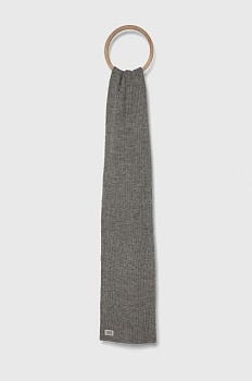 foto шарф з домішкою вовни ugg колір сірий меланж