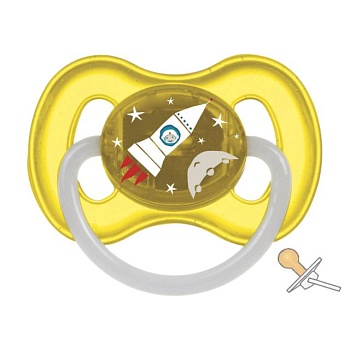 foto пустышка canpol babies space латексная круглая, желтая, от 6 до 18 месяцев, 1 шт (23/222_yel)