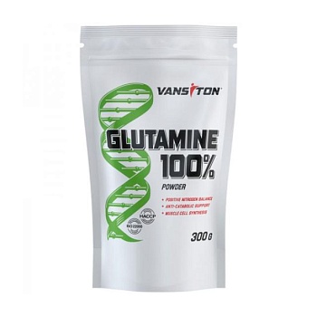 foto диетическая добавка аминокислота в порошке vansiton glutamine 100%, 300 г
