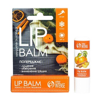 foto бальзам для губ colour intense mandarin and cinnamon lip balm зволоження і захист, мандарин і кориця, 5 г