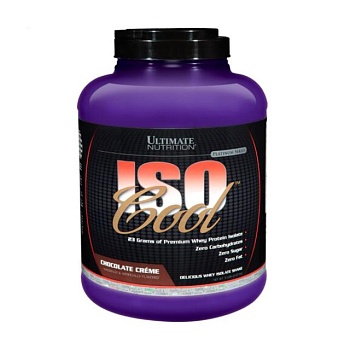 foto дієтична добавка ізолят сироваткового протеїн в порошку ultimate nutrition isocool шоколадний крем, 2.27 кг