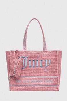 foto пляжна сумка juicy couture колір рожевий