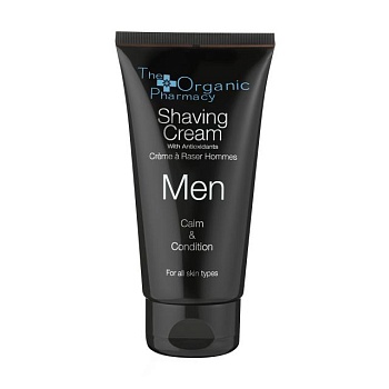 foto чоловічий крем для гоління the organic pharmacy men shaving cream, 75 мл