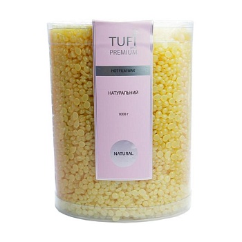 foto горячий полимерный воск для депиляции tufi profi premium hot film wax в гранулах, натуральный, 1 кг
