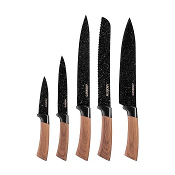foto набор ножей ardesto midori из нержавеющей стали и пластиковыми ручками, 5 предметов (ar2105bwd)