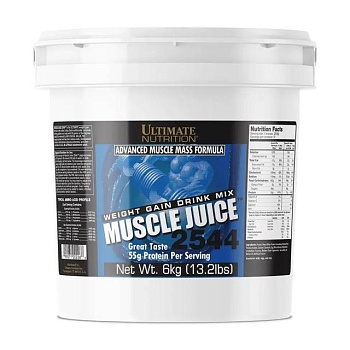 foto дієтична добавка гейнер в порошку ultimate nutrition muscle juice 2544 ваніль, 6 кг