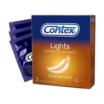 foto презервативы contex lights особенно тонкие для большей чувствительности, 3 шт