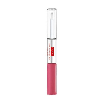 foto блиск для губ pupa coral made to last lip duo, 016 hot pink, 2*4 мл