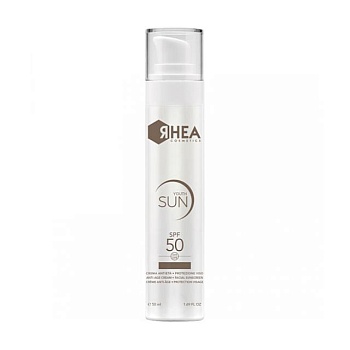 foto антивозрастной солнцезащитный крем для лица rhea cosmetics youthsun anti-age cream facial sunscreen, spf 50, 50 мл