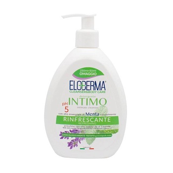 foto крем-мило для інтимної гігієни eloderma intimate cleanser refreshing, 300 мл