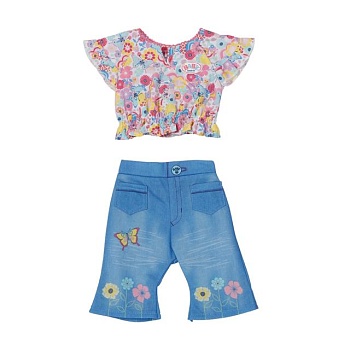 foto одежда для куклы zapf baby born цветочный джинс, от 3 лет (832677)