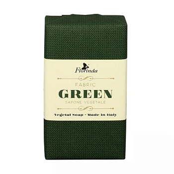 foto натуральное мыло florinda vegetal soap fabric green итальянские ткани, зеленое, 200 г