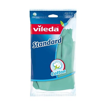 foto перчатки vileda standard голубые, размер s, 1 пара