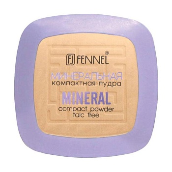 foto компактная минеральная пудра для лица fennel mineral compact powder без талька, beige, 8 г