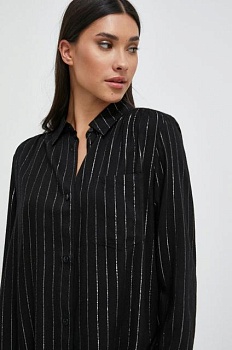 foto піжамна сорочка tommy hilfiger жіноча колір чорний