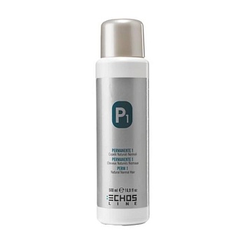 foto средство для химической завивки echosline perm p1 для натуральных нормальных волос, 500 мл