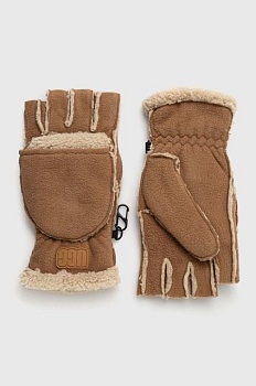 foto перчатки ugg мужские цвет коричневый