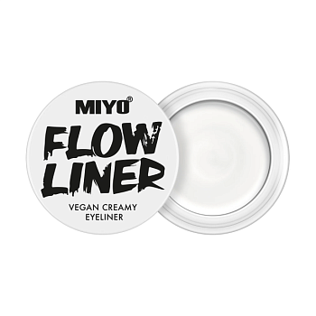 foto кремова підводка для очей miyo flow liner vegan creamy eyeliner 2 white flag, 5 г