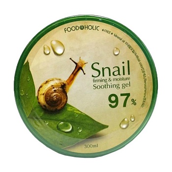 foto універсальний гель для обличчя та тіла food a holic snail firming and moisure soothing gel 97%, 300 мл