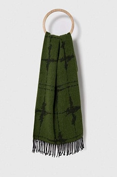foto шарф з домішкою вовни sisley колір зелений візерунок