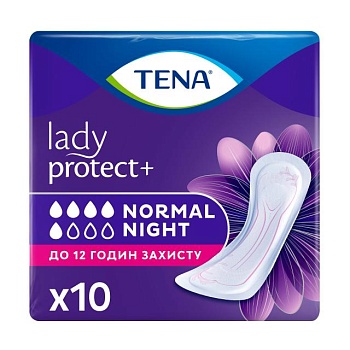 foto прокладки урологические женские tena lady protect+ normal night, 10 шт