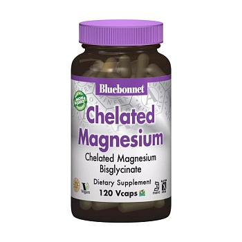 foto диетическая добавка минералы в капсулах bluebonnet nutrition chelated magnesium хелатный магний, 120 шт