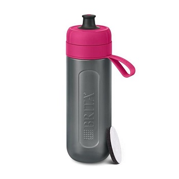 foto фильтр-бутылка для воды brita active розовая, 600 мл