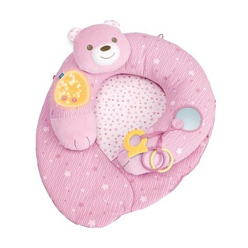 foto детский игровой коврик chicco мое первое гнездышко, розовый, 40*56*14 см, с рождения (09829.10)