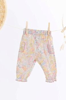 foto хлопковые штаны для младенцев tartine et chocolat цвет бежевый с узором