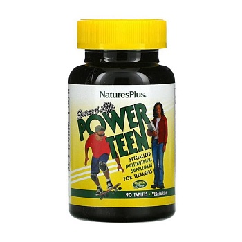 foto диетическая добавка мультивитамины для подростков в таблетках naturesplus power teen, 90 шт